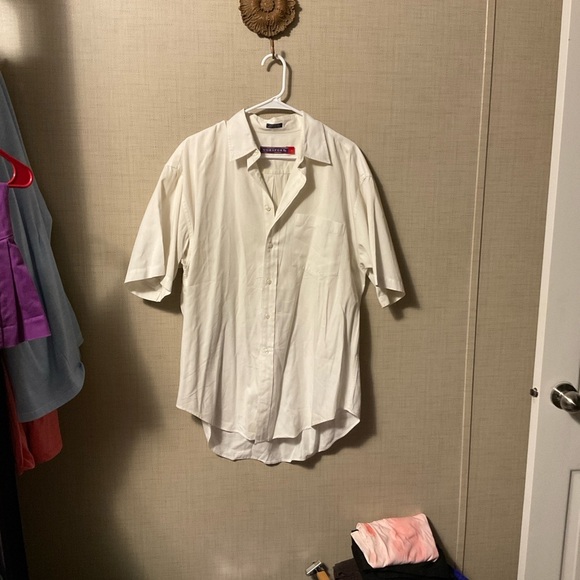 Classic Cream Short Sleeve Button Down Shirt - Picture 1 of 6